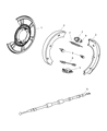 2009 Dodge Sprinter 2500 Parking Brake Shoe Diagram - 68019140AA