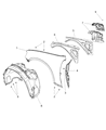 Chrysler 300 Fender Diagram - 55113438AD