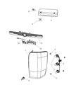 2008 Chrysler Aspen Tailgate Handle Diagram - 55364547AE