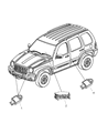 Jeep Liberty Air Bag Control Module Diagram - 56038862AE