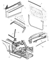 Chrysler Sebring Door Seal Diagram - 5076135AD