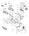 Jeep Cherokee Center Console Base Diagram - 5SF14LU5AB