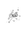 2016 Jeep Wrangler Engine Mount Bracket Diagram - 5147190AC