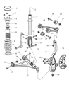 Dodge Magnum Axle Pivot Bushing Diagram - 4895090AC