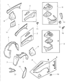 2000 Chrysler Sebring Fender Diagram - 4878971AA