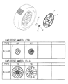 Chrysler Sebring Wheel Cover Diagram - MR641143