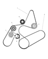 Dodge A/C Idler Pulley Diagram - 53013926AA
