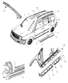 2010 Jeep Compass Door Moldings Diagram - 1CH94WS2AB