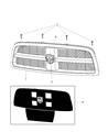 Ram 2500 Grille Diagram - 5SW231X8AA