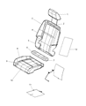 2009 Dodge Journey Seat Cover Diagram - 1LB361DVAA
