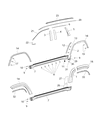 2017 Jeep Grand Cherokee Door Moldings Diagram - 68257466AB