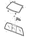 Dodge Ram 3500 Windshield Diagram - 5101944AA