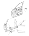 Chrysler Aspen Door Hinge Diagram - 55364681AA