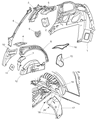2010 Chrysler PT Cruiser Wheelhouse Diagram - 5027679AB