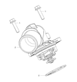 Jeep Thermostat Gasket Diagram - 68490088AA
