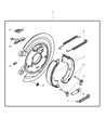 2004 Dodge Durango Parking Brake Shoe Diagram - 5080568AB