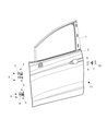 2020 Chrysler Voyager Door Hinge Diagram - 68269773AA