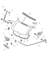 Dodge Sprinter 2500 Hood Hinge Diagram - 5104404AA