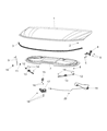 Chrysler Hood Latch Diagram - 68237953AC
