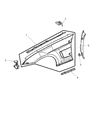 Chrysler Crossfire Fender Diagram - 5099706AA