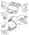 Dodge Magnum Trunk Lid Latch Diagram - 5065581AB