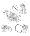 Jeep Grand Cherokee Trunk Lid Latch Diagram - 55136910AA
