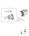 Jeep Cherokee A/C Compressor Diagram - 68103198AB
