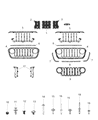 Jeep Wrangler Grille Diagram - 68370848AC
