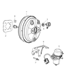 Chrysler 200 Brake Booster Diagram - 68183967AA