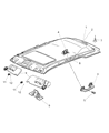 2008 Jeep Grand Cherokee Sun Visor Diagram - 1AK81BD1AA