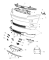 Jeep Headlight Cover Diagram - 68078291AB