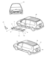 1999 Chrysler Town & Country Door Moldings Diagram - HU88WG2