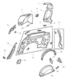 2003 Chrysler Voyager Wheelhouse Diagram - 4857227AA