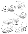 Dodge Intrepid Emblem Diagram - 4805286AB