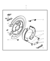 2004 Dodge Durango Parking Brake Shoe Diagram - BHKP7329