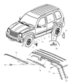 2004 Jeep Liberty Emblem Diagram - 5140709AA