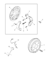 Ram Brake Drum Diagram - 68317238AA