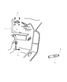 1998 Dodge Viper Seat Belt Diagram - 5080775AA