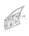 Dodge Magnum Door Hinge Diagram - 5166090AA
