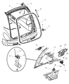 2003 Chrysler PT Cruiser Tailgate Handle Diagram - TH29AVEAJ
