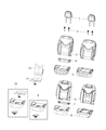 Jeep Compass Seat Cushion Diagram - 68291237AD