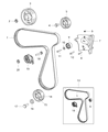 Dodge Journey Timing Belt Tensioner Diagram - 68222043AA