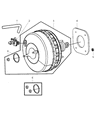 2007 Chrysler PT Cruiser Brake Booster Vacuum Hose Diagram - 4860047AC