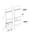 2020 Ram ProMaster 3500 Door Hinge Diagram - 68195669AC