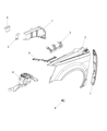 Ram C/V Fender Diagram - 68029129AB