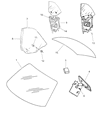 1998 Chrysler Sebring Car Mirror Diagram - 4724240AB