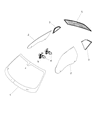 Dodge Challenger Windshield Diagram - 68253419AA