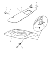 2002 Dodge Ram 3500 Sun Visor Diagram - 5ES02TL2AF