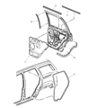 Jeep Door Seal Diagram - 55135890AC