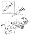 Chrysler Cirrus Tail Pipe Diagram - E0055153